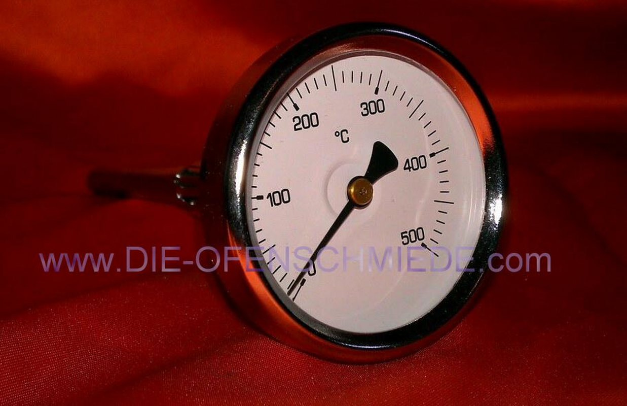 Thermometer 0-500°C Kapillarrohrlänge 450 mm Fühler: 145 mm - Ø 8 mm